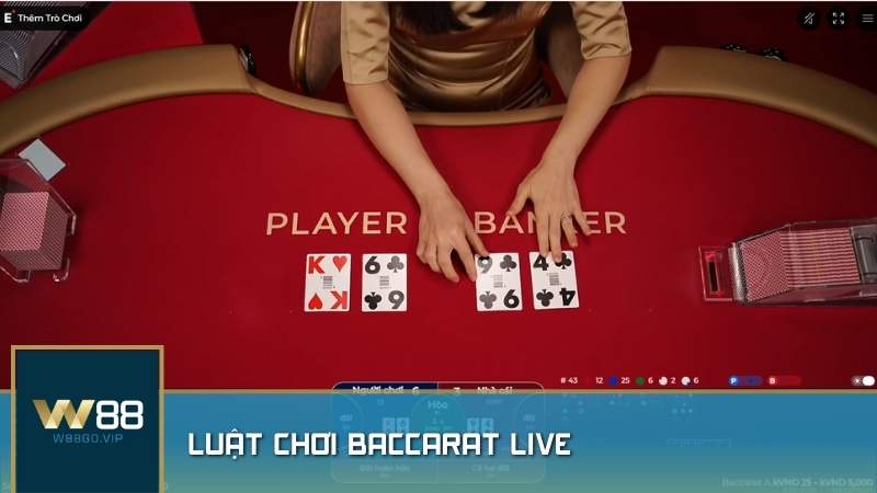 Luật chơi Baccarat Live rút thêm lá bài thứ ba