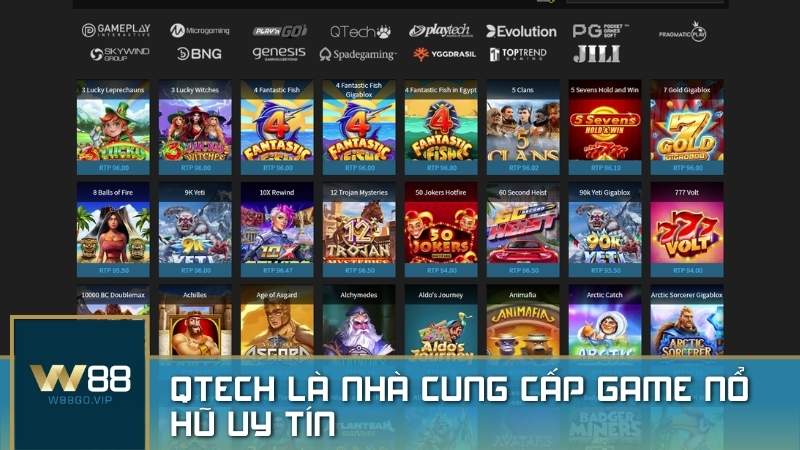 QTech là nhà cung cấp nổi tiếng với sự đa dạng trong các trò chơi slot